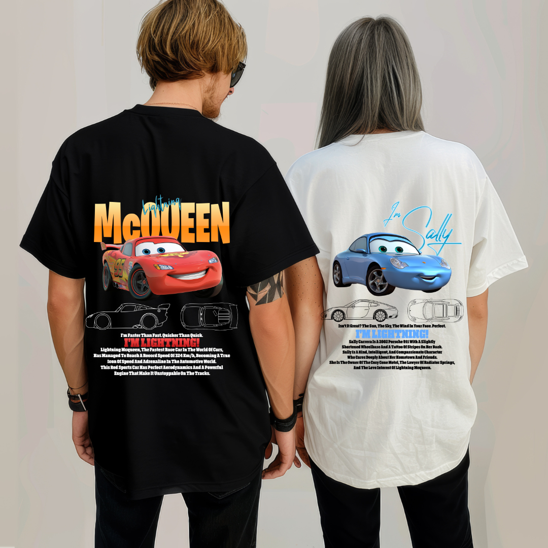 Conjunto de 2 Tshirts  Mcqueen/ Sally