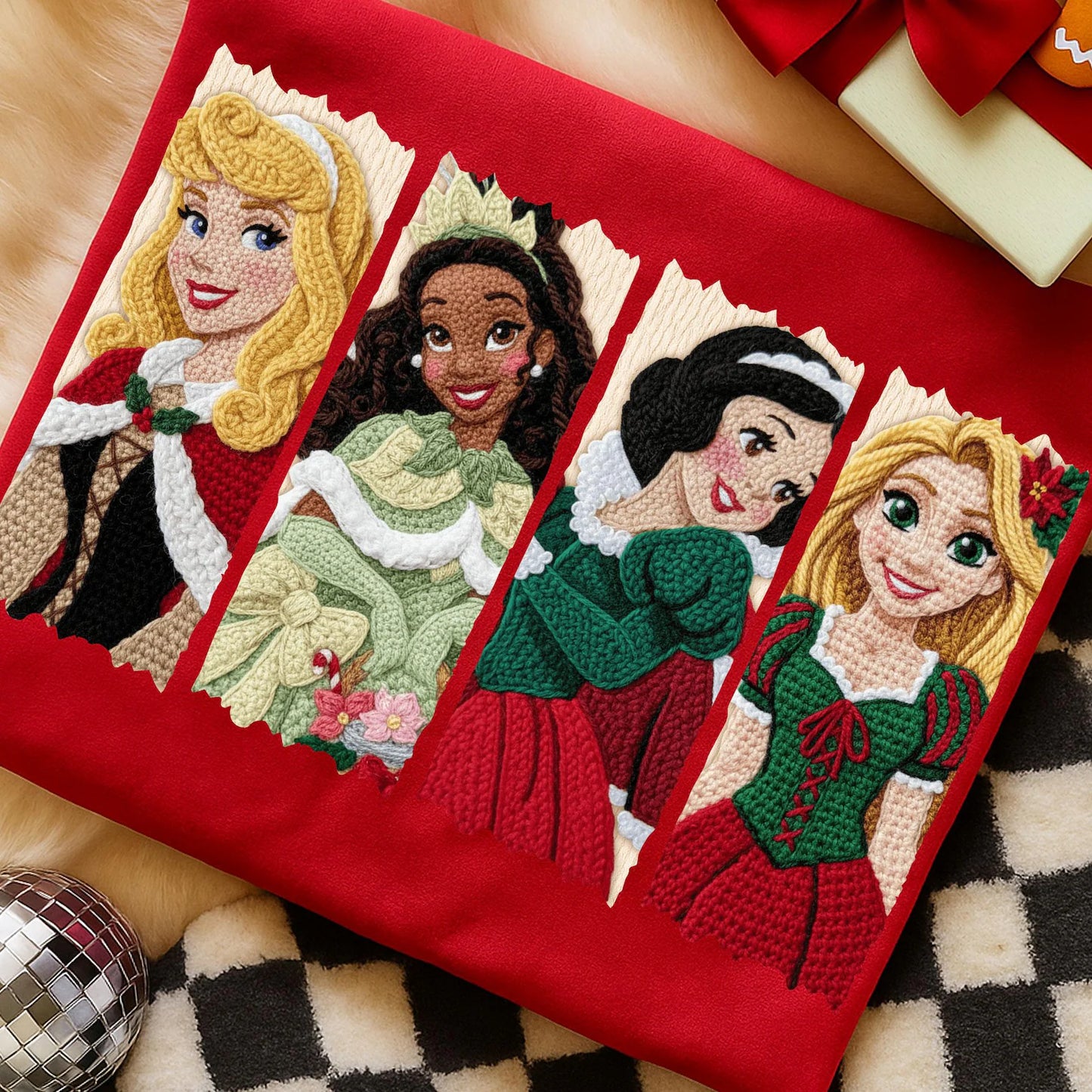 sweat efeito croche - princesas