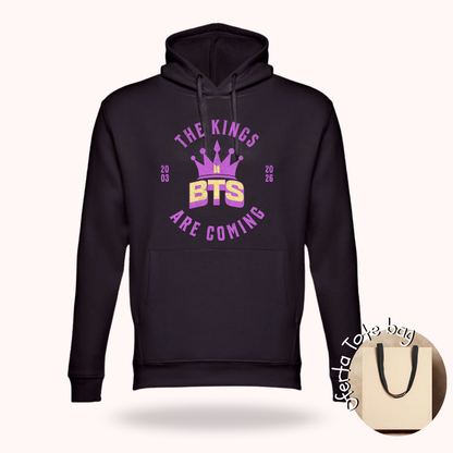 Hoodie BTS COMING com nomes