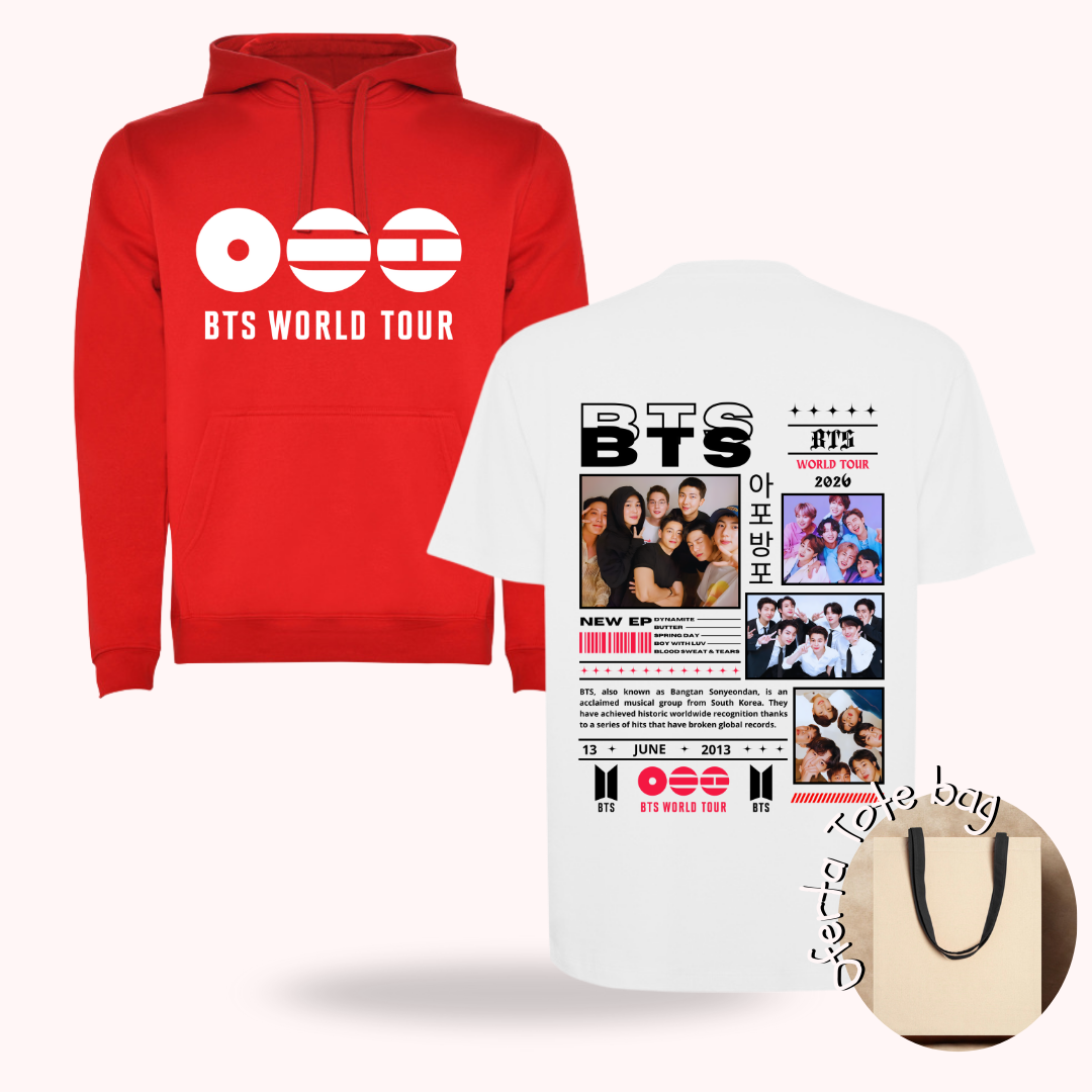PACK HOODIE + TSHIRT BTS