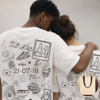 Pack 2 tshirts ilustradas