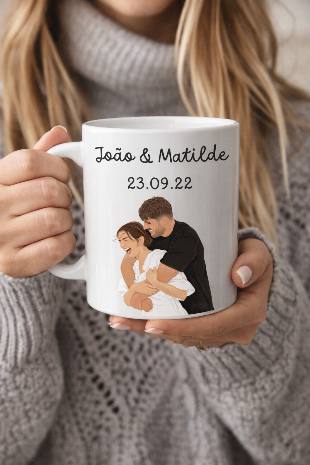 Caneca retrato colorido