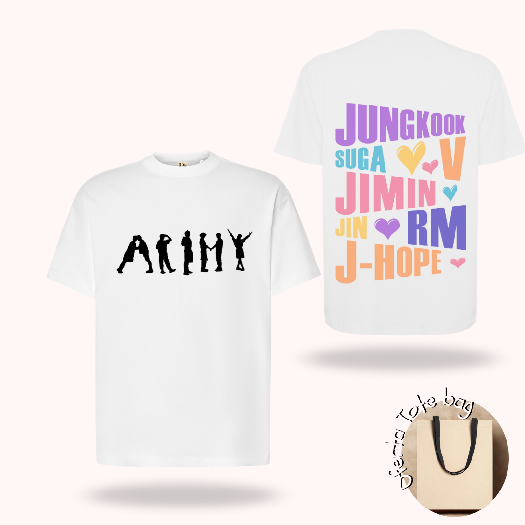 TSHIRT BTS COM NOMES