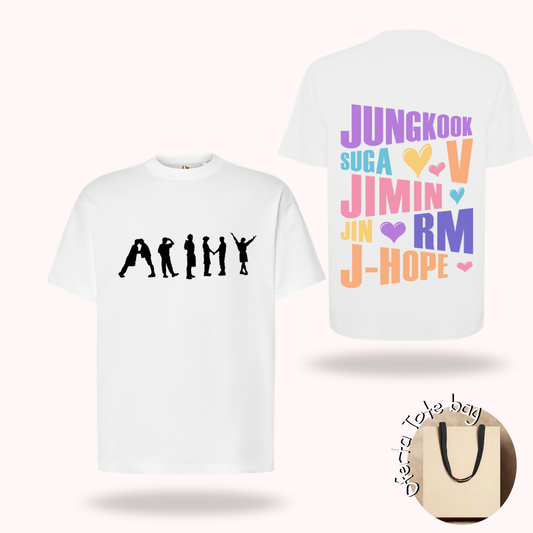 TSHIRT BTS COM NOMES