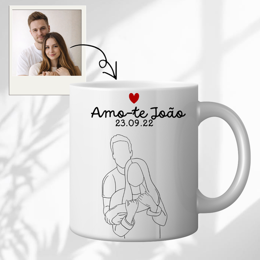 Caneca Retrato Line art