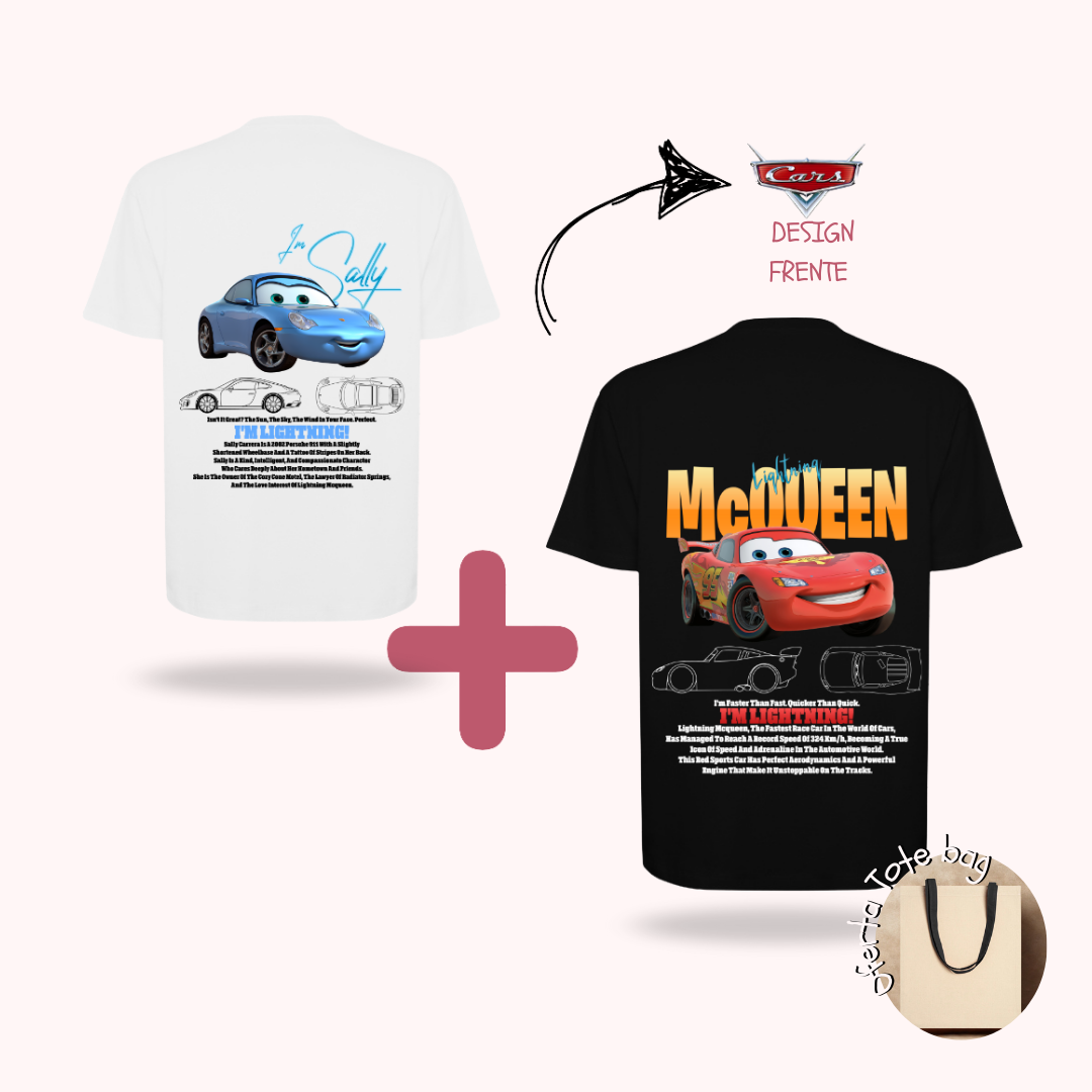 Pack 2 Tshirts  Mcqueen/ Sally